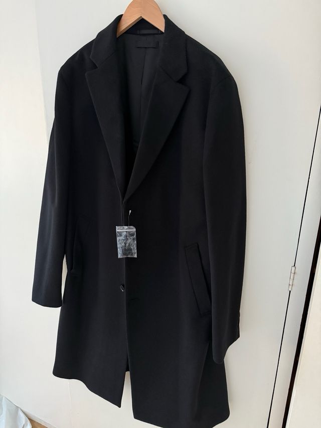 Abrigo Chesterfield cashmere lana negro