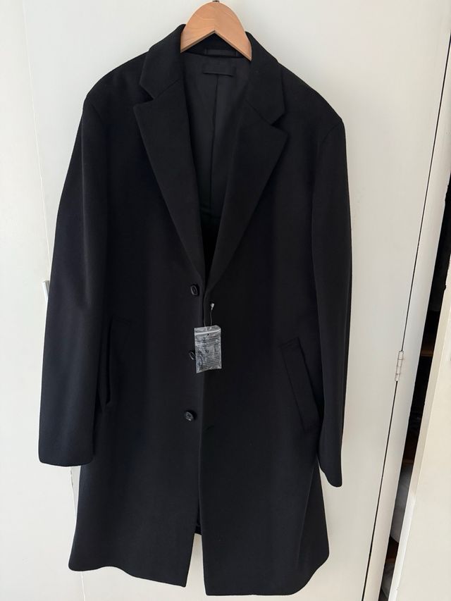 Abrigo Chesterfield cashmere lana negro