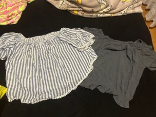 Camisas mujer azul y blanco