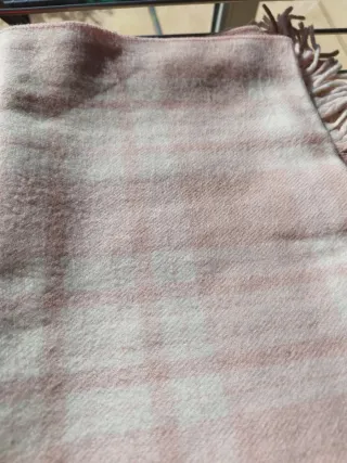 Mantita bebé arrullo rosa y blanco