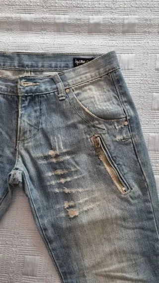 Jeans uomo vintage blu 100% cotone