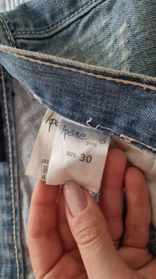 Jeans uomo vintage blu 100% cotone