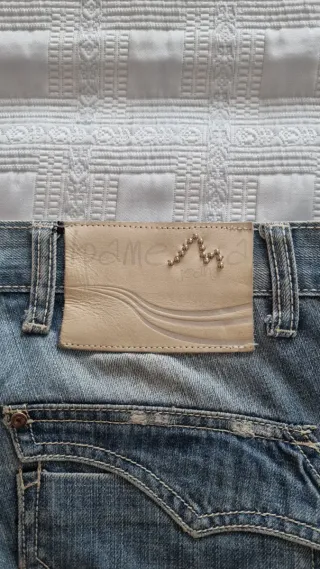 Jeans uomo vintage blu 100% cotone