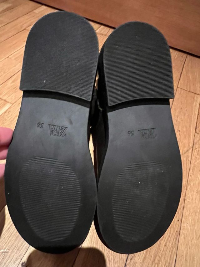 Botas moteras Zara marrones niña