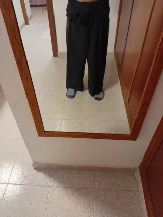 Pantalón tailandés negro talla única unisex