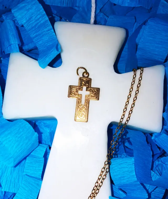 Vela Cruz Eucalipto con Cadena de acero