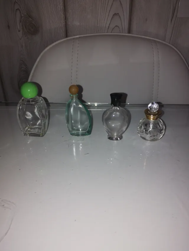 4 Mini Frascos de Cristal Decorativos