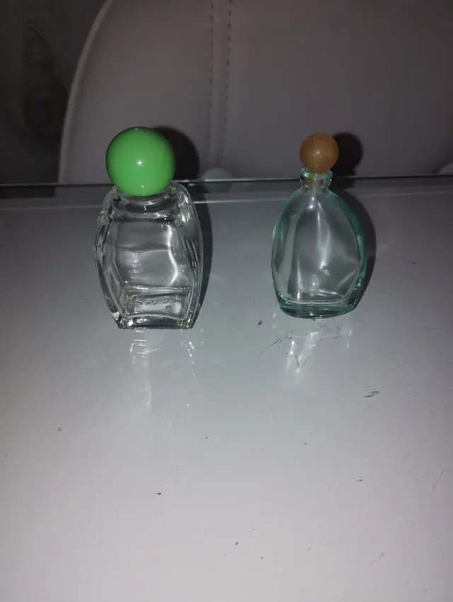 4 Mini Frascos de Cristal Decorativos