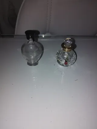 4 Mini Frascos de Cristal Decorativos