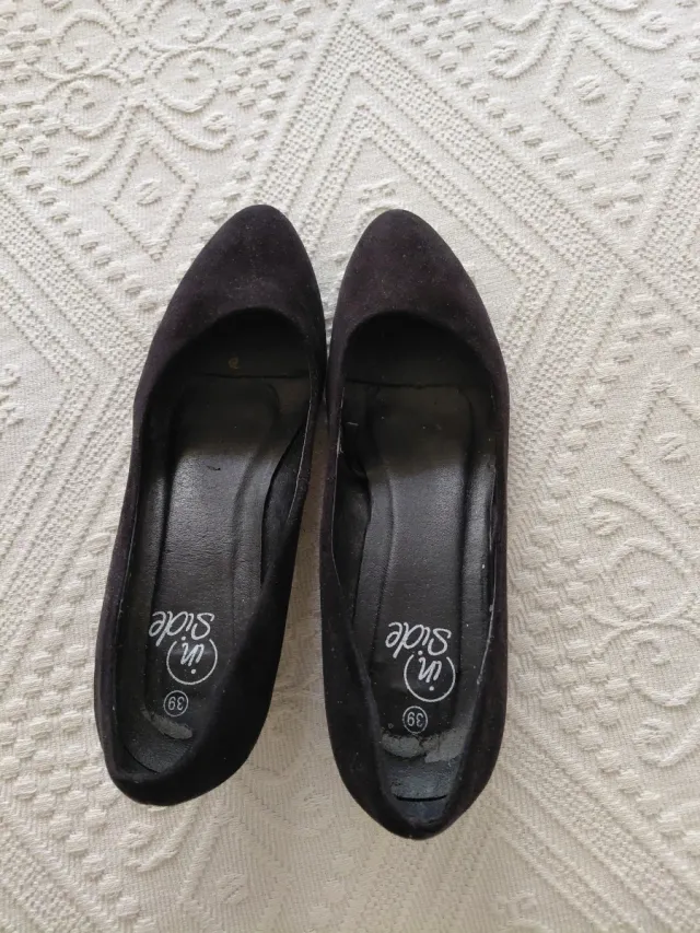 Zapatos de tacón medio negros mujer talla 39
