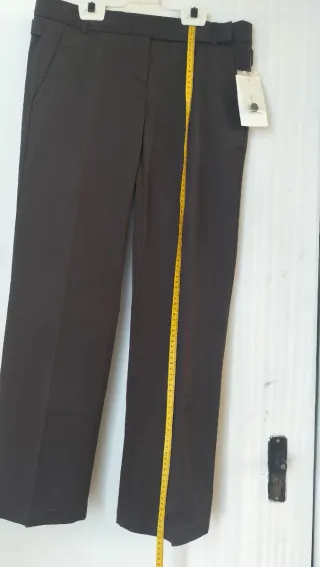 Pantalón de vestir elegante mujer marrón