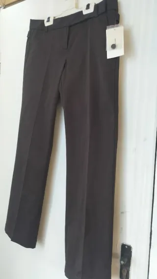 Pantalón de vestir elegante mujer marrón