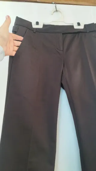 Pantalón de vestir elegante mujer marrón