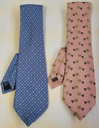 2 Corbatas Olimpo Azul y Rosa