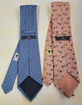 2 Corbatas Olimpo Azul y Rosa