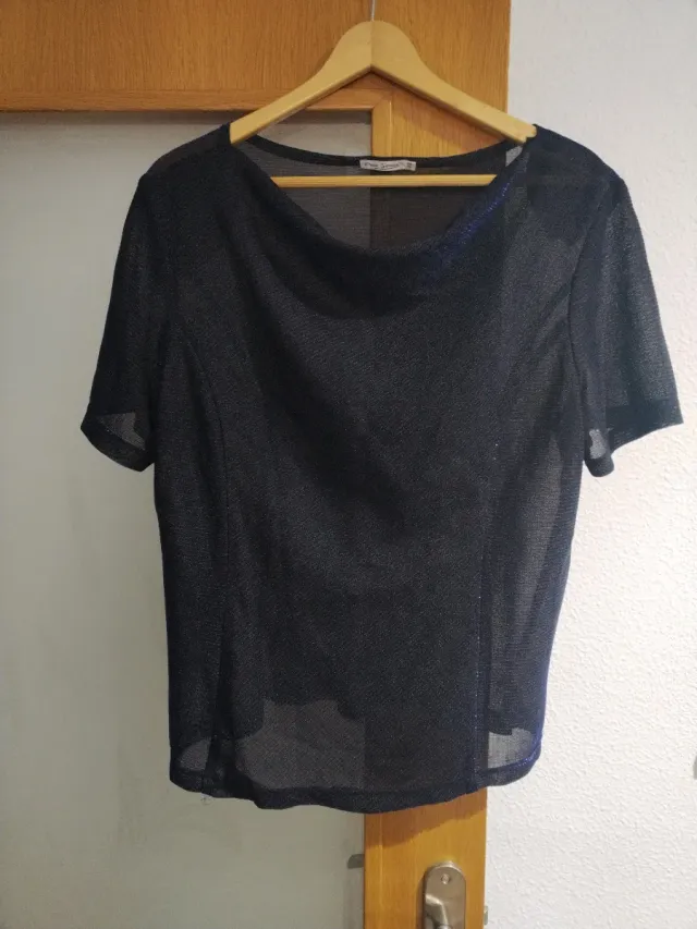 Blusa fiesta transparencias