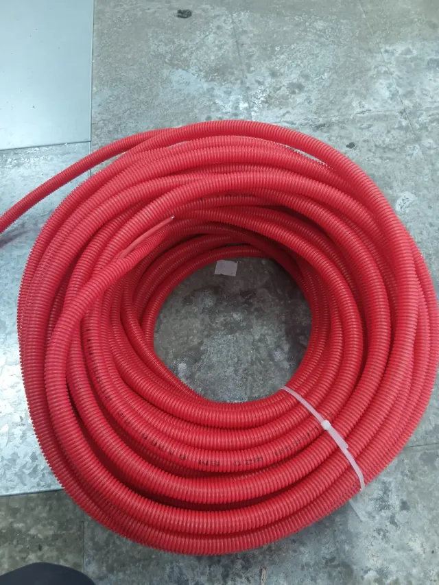 Tubo Corrugado Rojo Cable Contraincendios