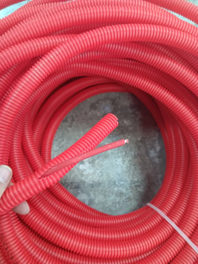 Tubo Corrugado Rojo Cable Contraincendios