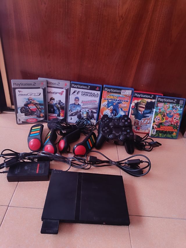Consola PlayStation 2 Negra + Juegos y Accesorios