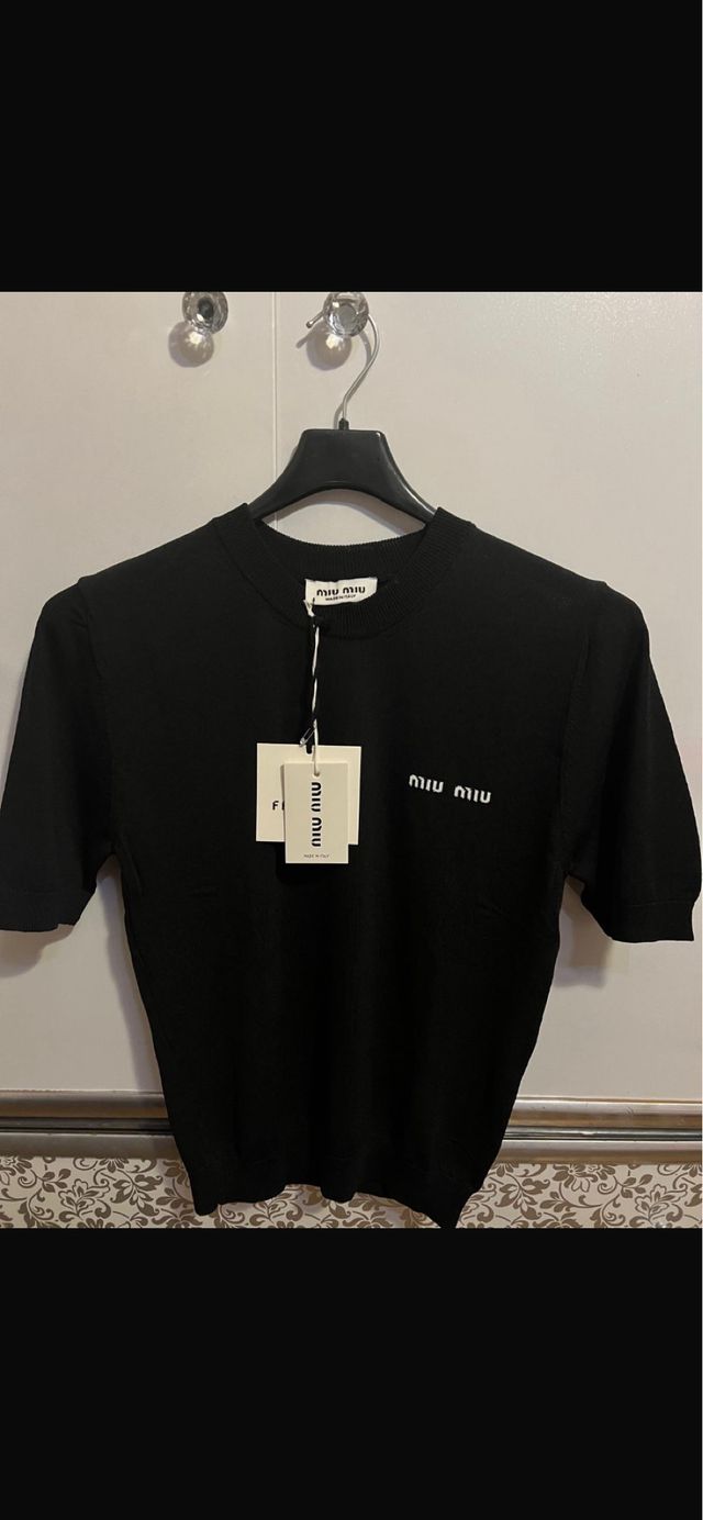 T-shirt Miu Miu nera