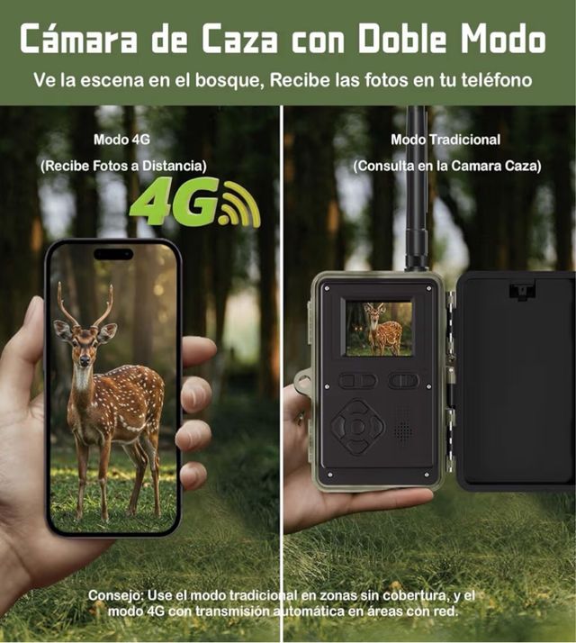 Cámara de caza 4G 2K con SIM