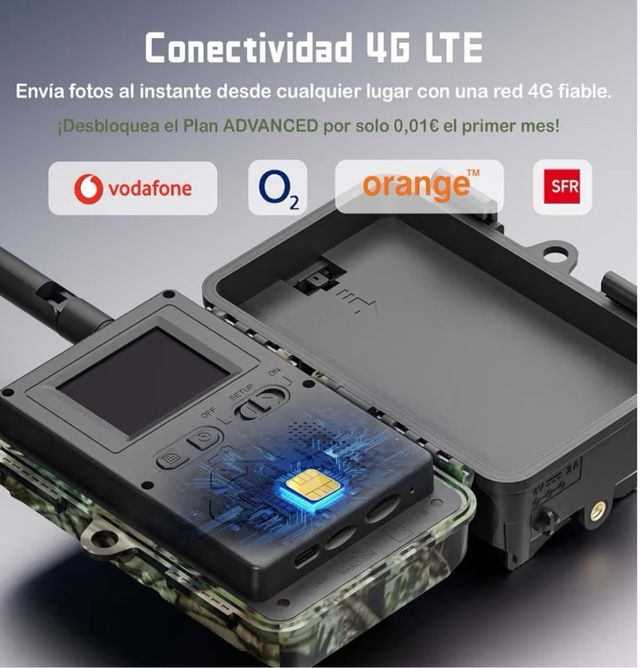 Cámara de caza 4G 2K con SIM