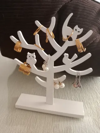 Soporte Joyas Blanco