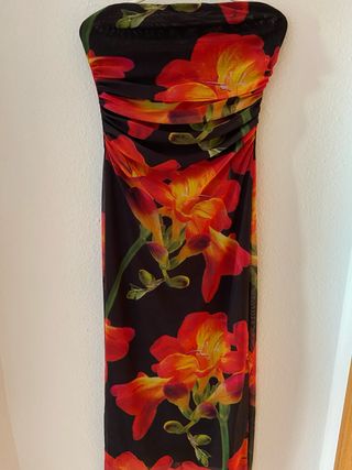 Vestido Zara Transparencias Flores