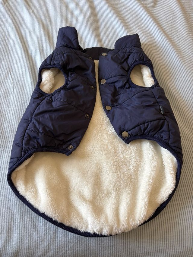 Abrigo para perro mediano azul marino