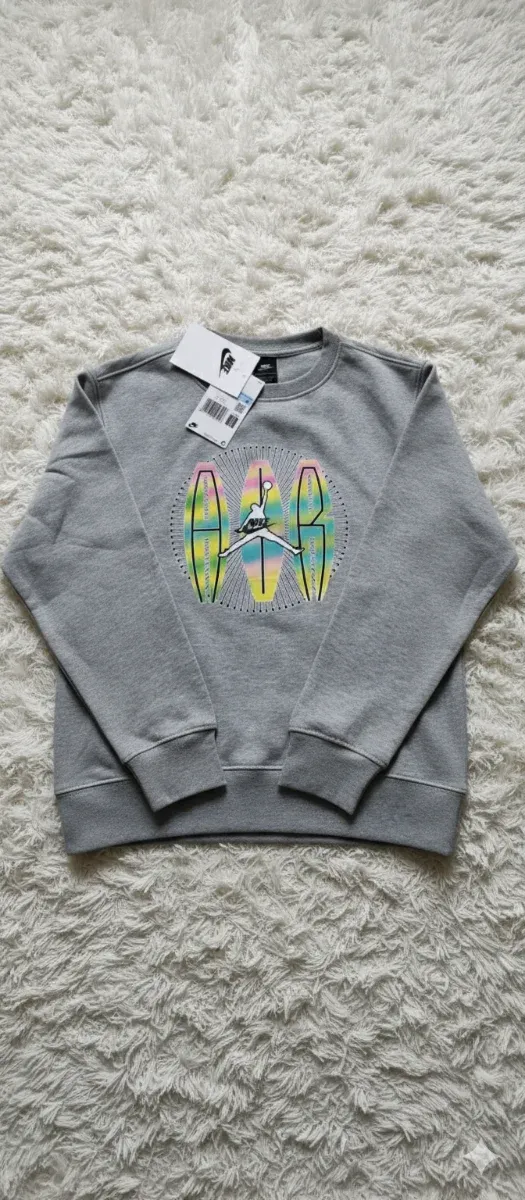 Sudadera Jordan Air Hombre Talla M Gris Multicolor