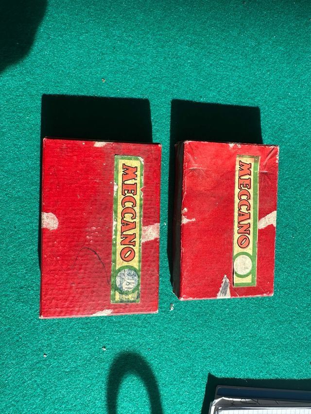 Cajas antiguas Mecano con piezas originales