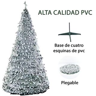 Árbol Navidad 150cm Nevado Bolas Plateadas