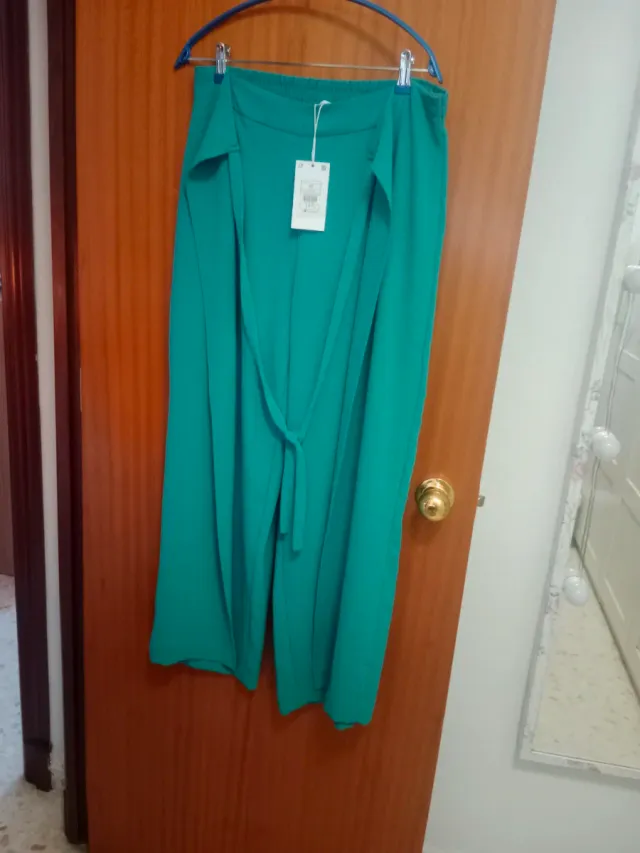 Pantalón ancho de Encuentro Talla 40 Verde