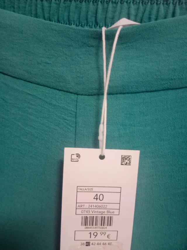 Pantalón ancho de Encuentro Talla 40 Verde