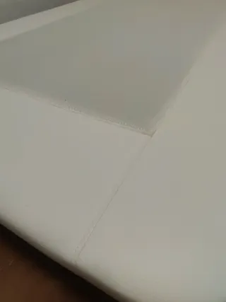 Base de cama individual blanca