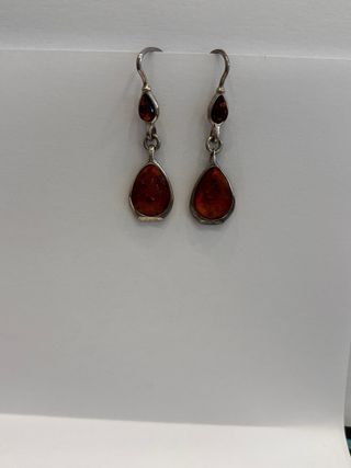 Pendientes Ámbar y Plata 925