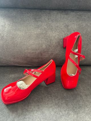 Zapatos rojos de plataforma