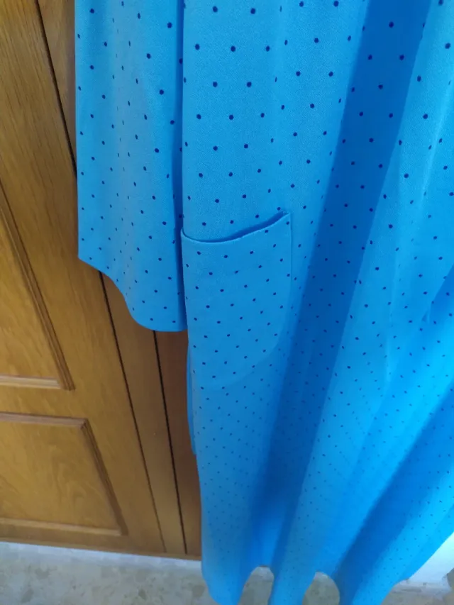 Bata azul entretiempo lunares