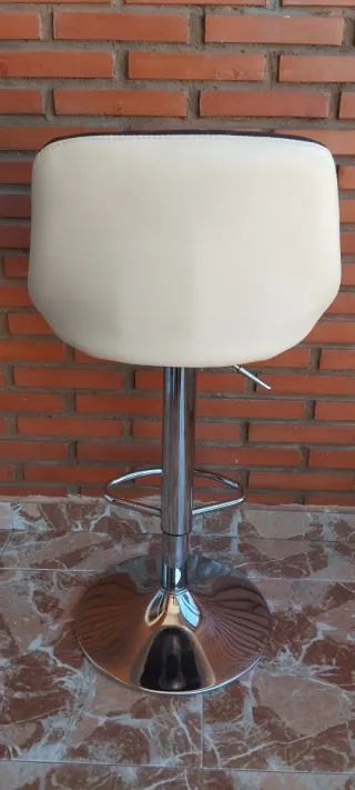 Lote 2 Taburetes Altos Cocina Negro/Blanco