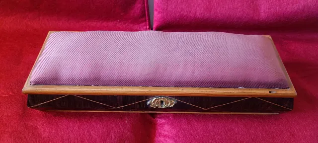 Caja de costura madera compartimentos 1930s