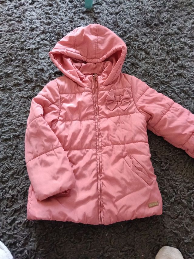 Chaqueta rosa niña con lazo talla 110cm