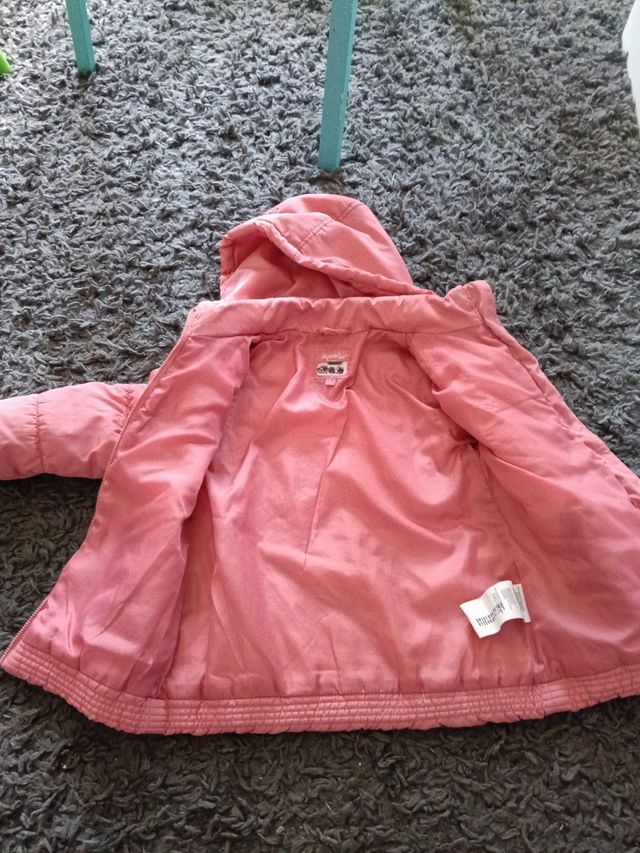 Chaqueta rosa niña con lazo talla 110cm