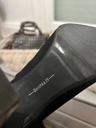 Botines calcetín tacón metacrilato negro