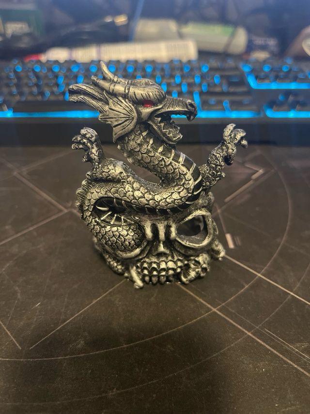 Portavelas Calavera Turban Plata