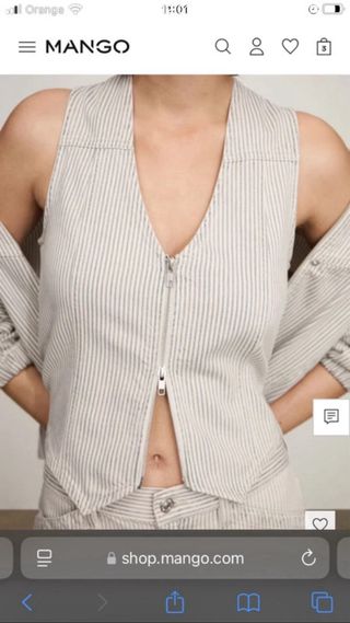 Chaleco con cremallera doble