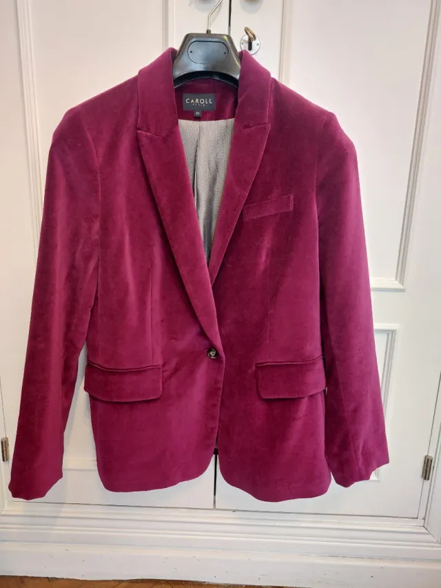 Chaqueta CAROLL Terciopelo Morado Talla L