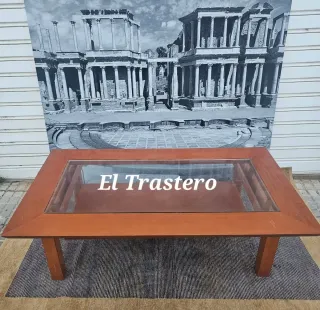 MESA CENTRO ELEVABLE COLOR CEREZO