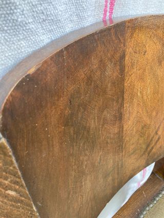 Silla antigua Art Decó madera y tela