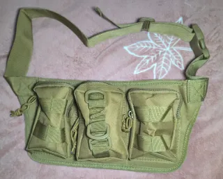 Riñonera Táctica Beige/Verde Militar