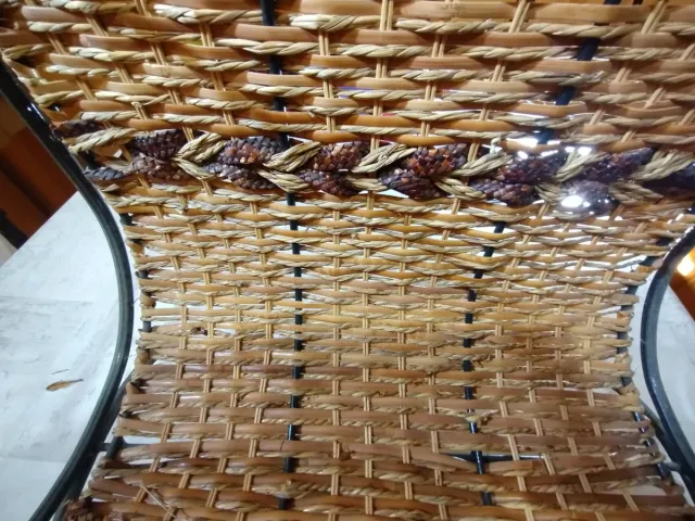 Revistero forja y mimbre